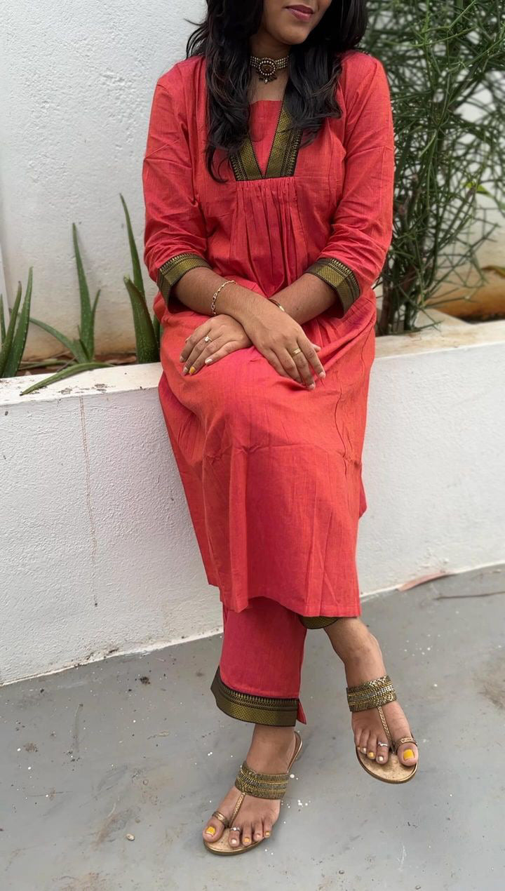 Red Ethnic Suit