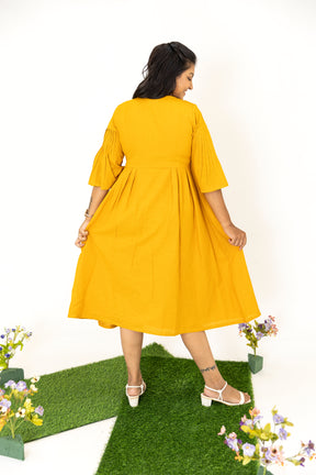 Mustard Zipper Dress