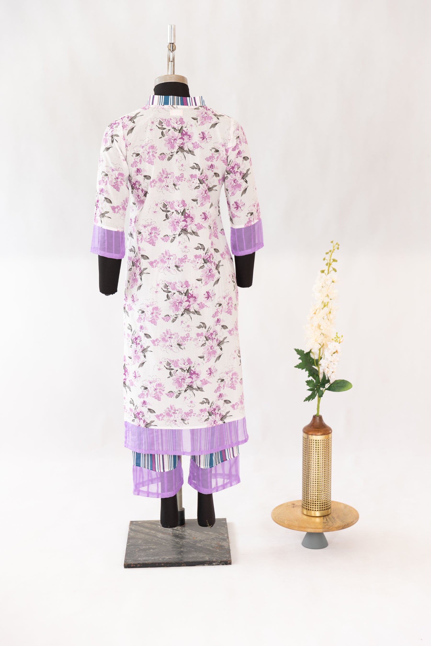 Purple Flower Suit Set - Maternity Wear