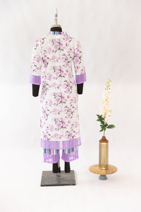 Purple Flower Suit Set - Maternity Wear