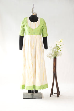 Golden Green Anarkali - Maternity Wear