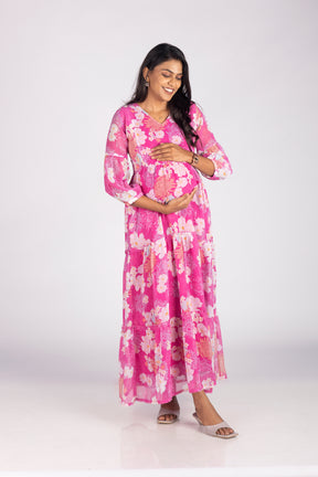 Pink Breeze Maxi - Maternity Wear