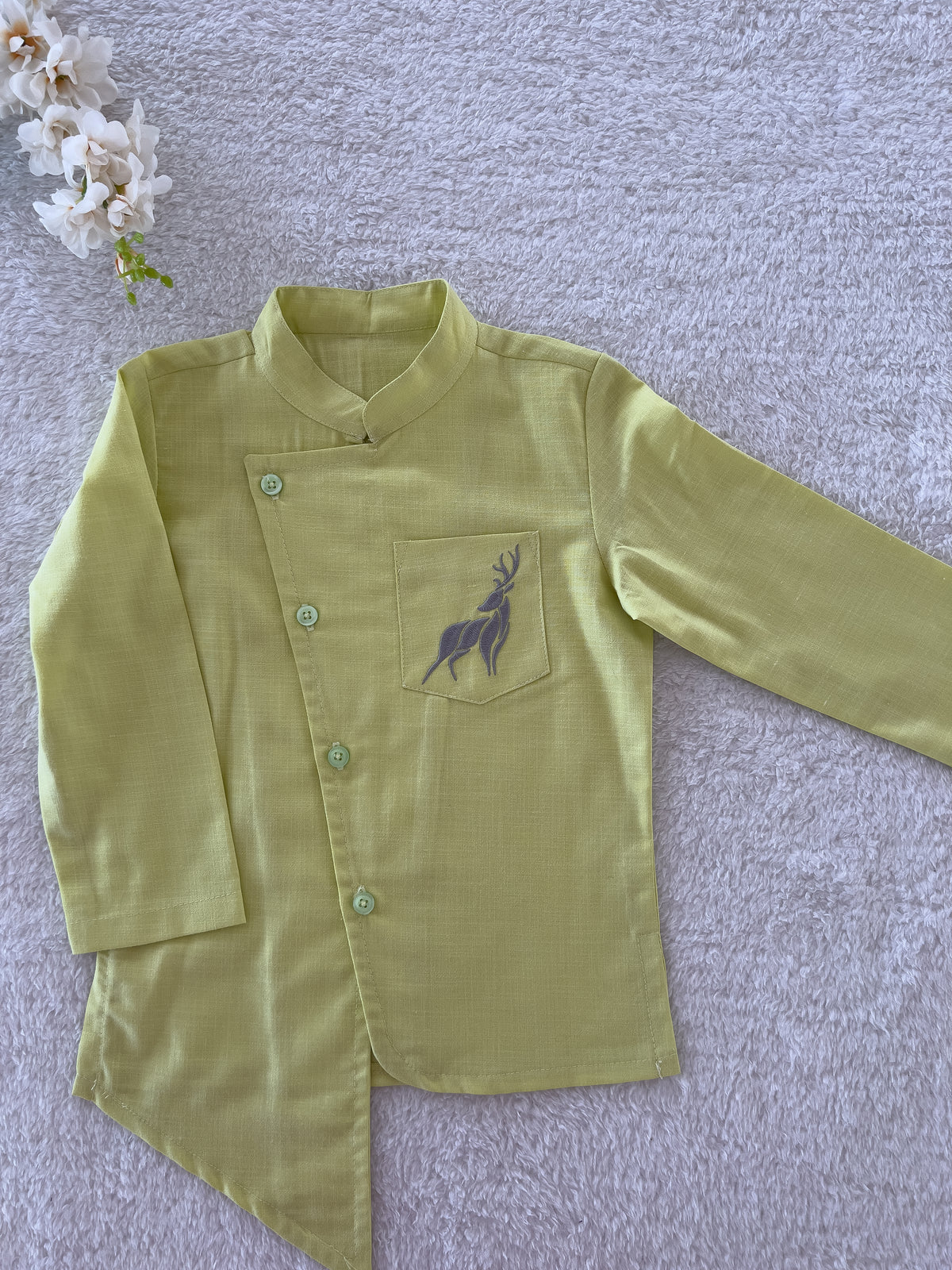 Lemon green deer shirt