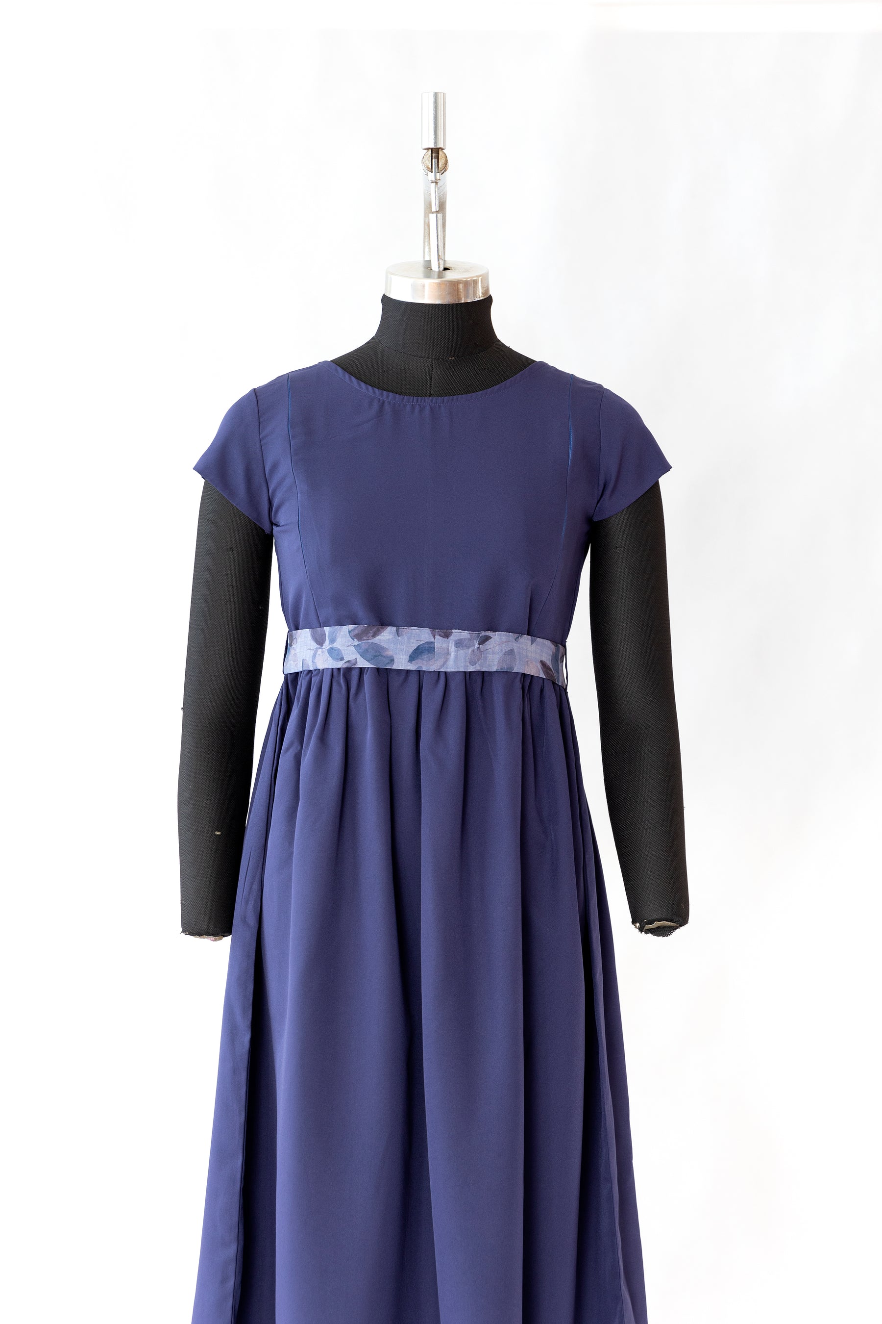 Blue Organza Dress - Maternity Wear