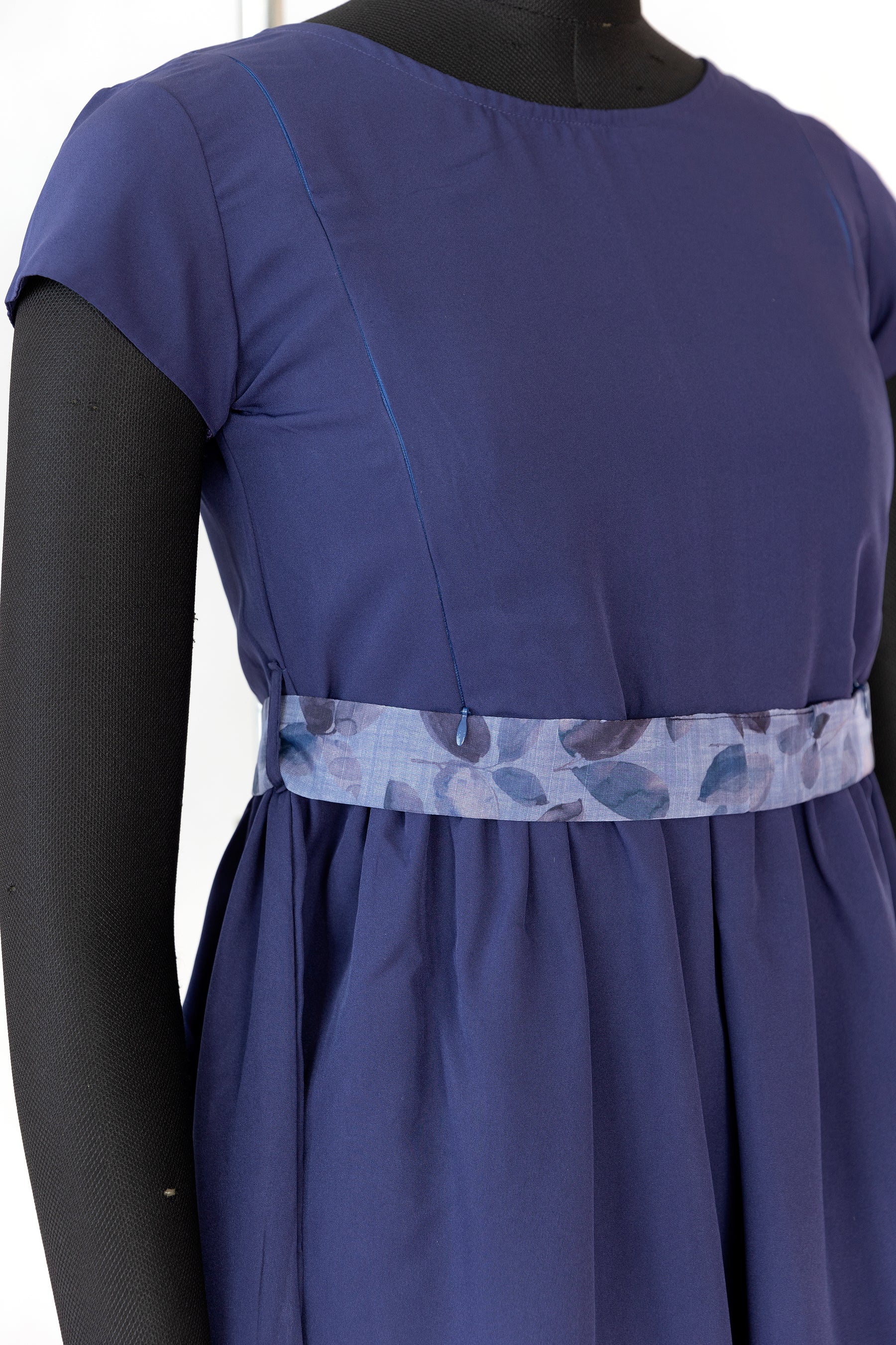 Blue Organza Dress - Maternity Wear