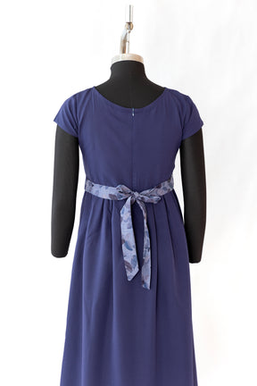 Blue Organza Dress - Maternity Wear