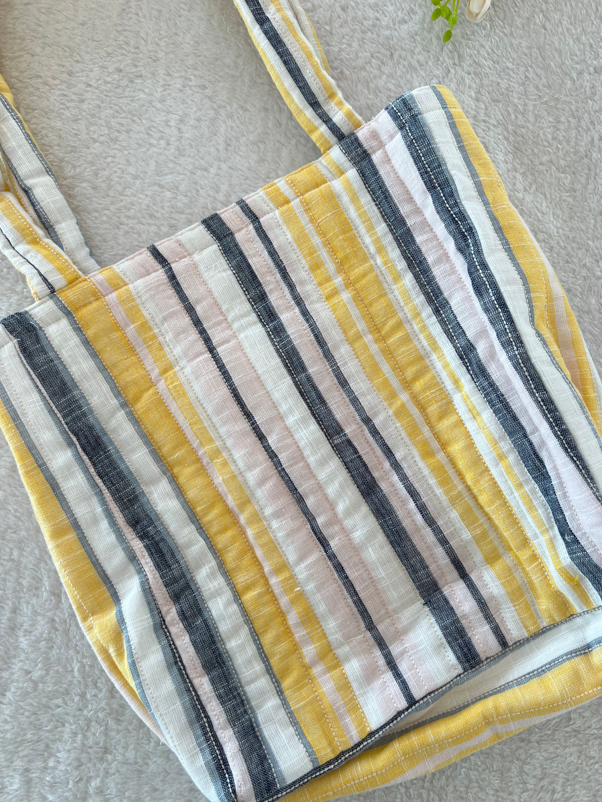 Striped Hand Block Bag