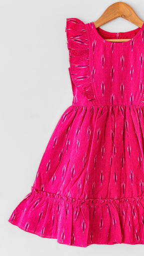 Pink Ikat Frock