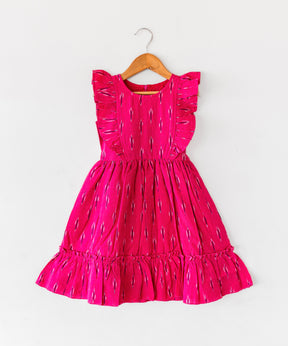 Pink Ikat Frock