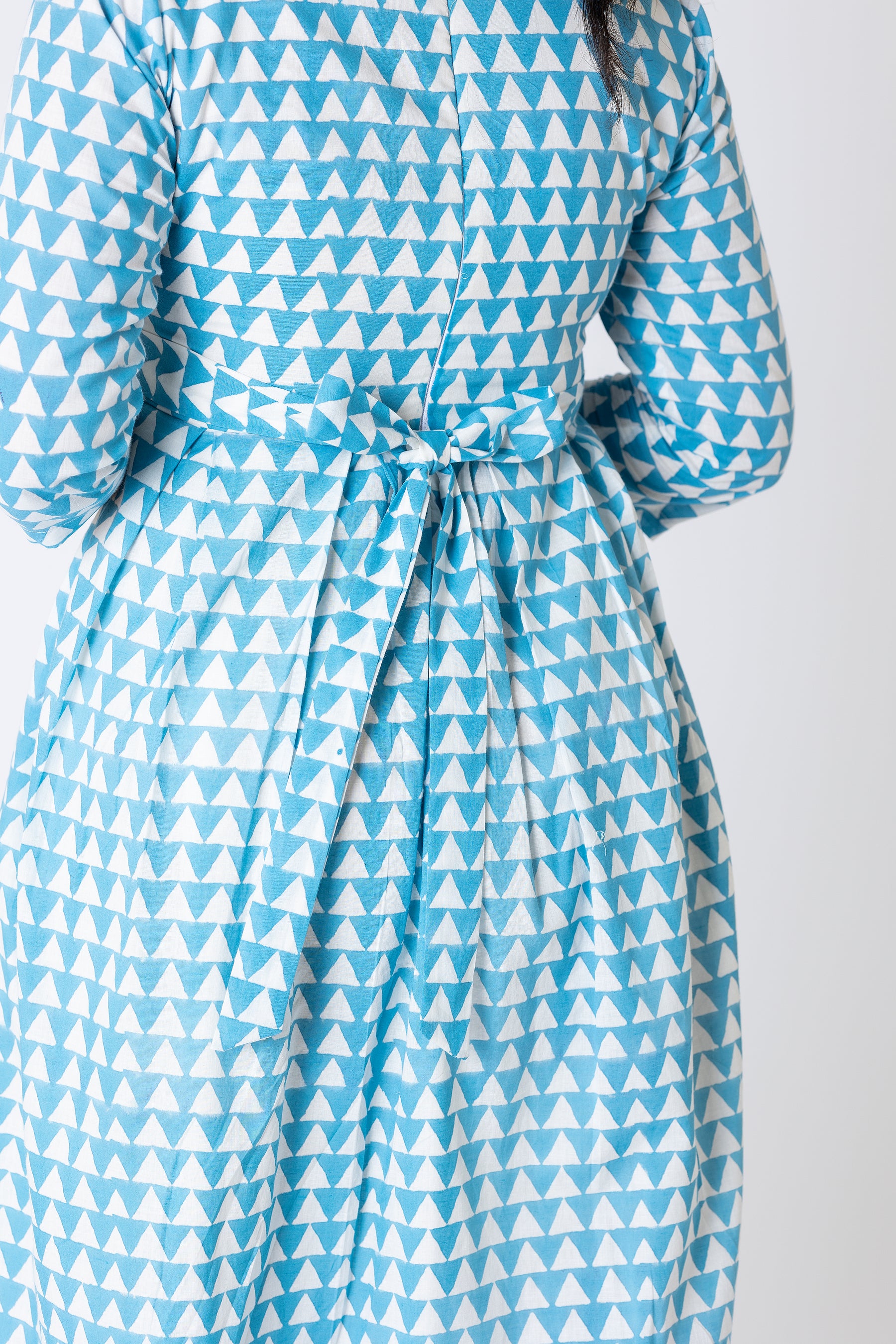 Blue triangle dress
