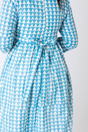 Blue triangle dress