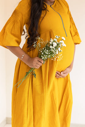 Mustard Zipper Dress