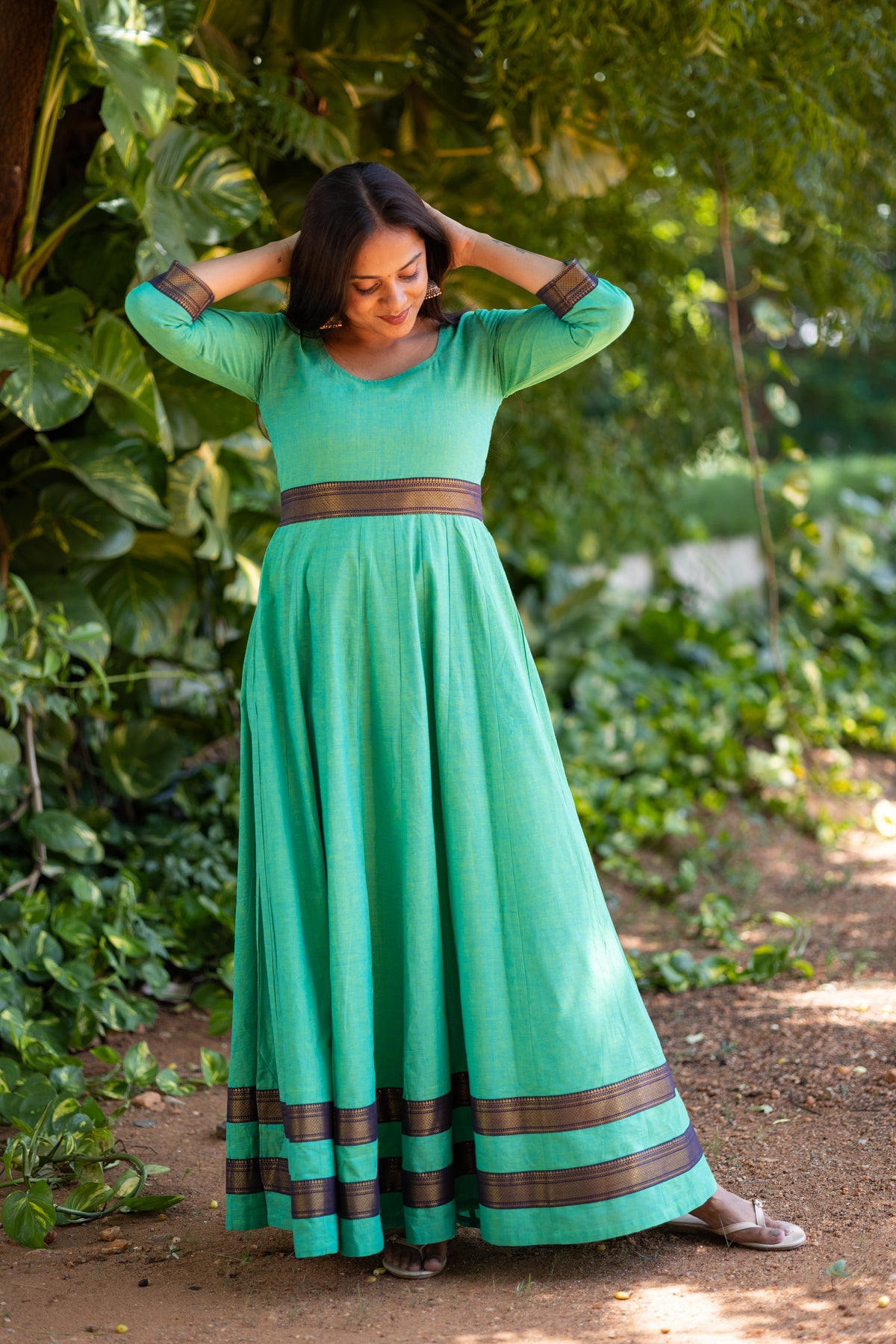 Green Border Anarkali