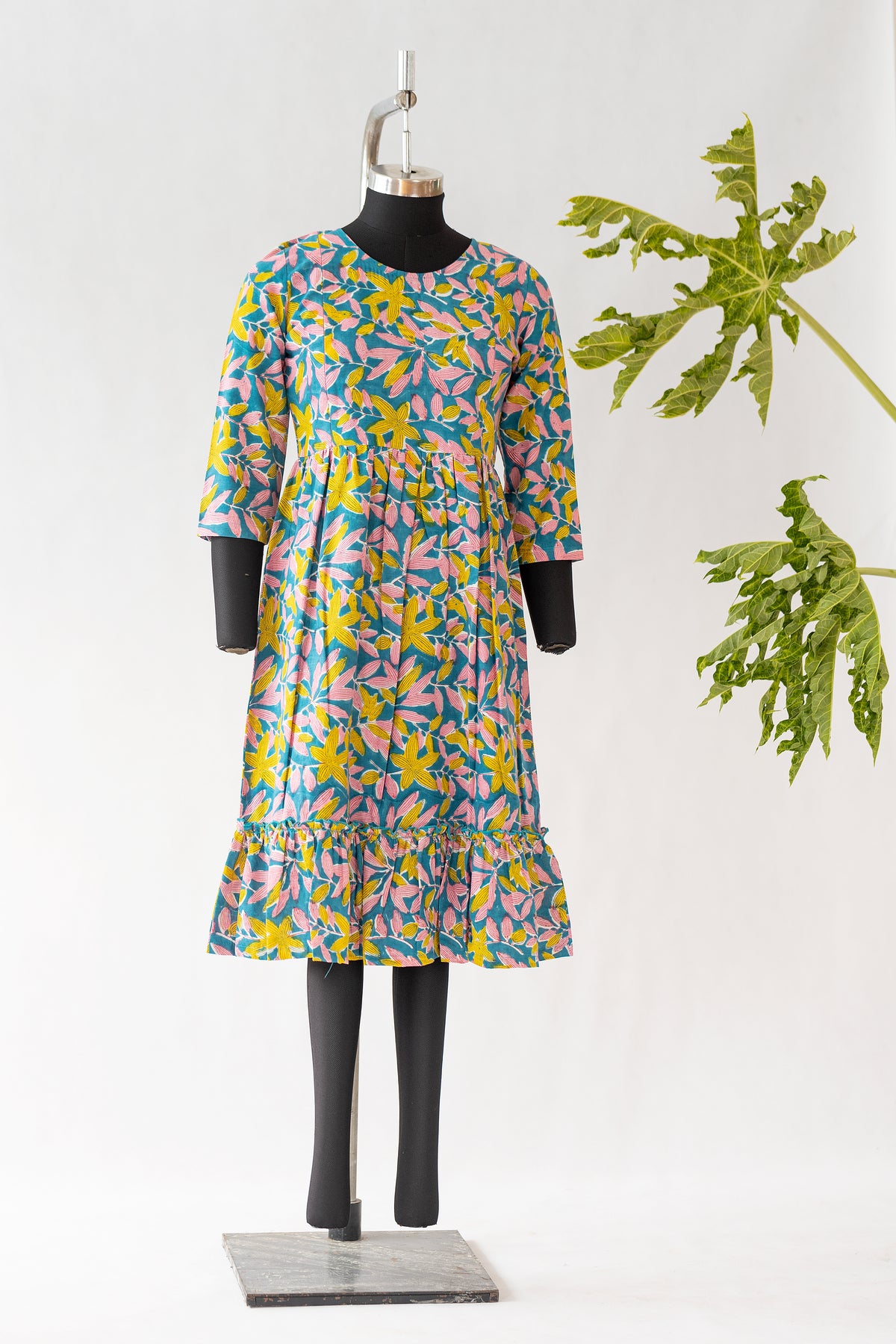 Tropical Leaves Dress - Maternity Wear